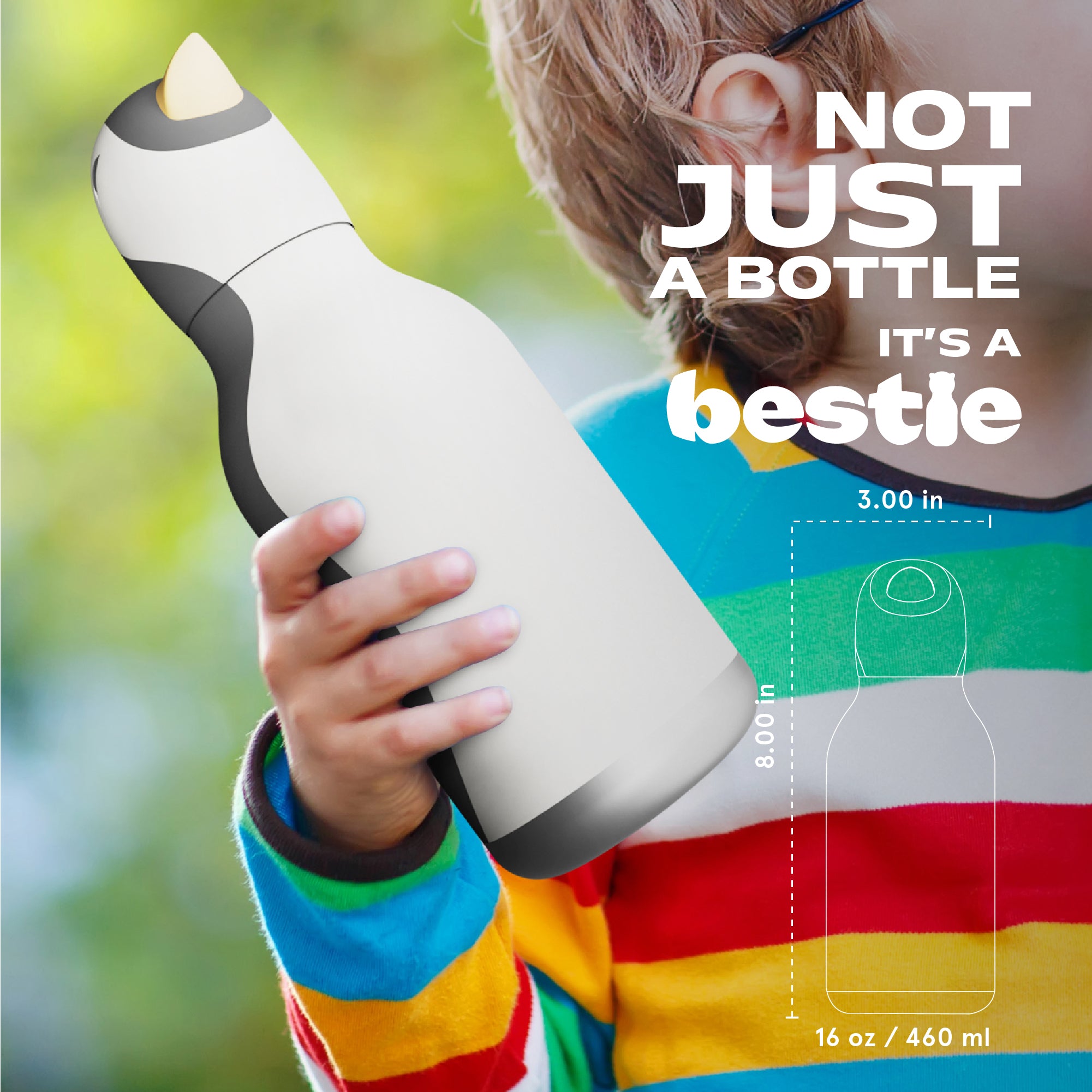 ASOBU Bestie Bottle - ARLO der Pinguin