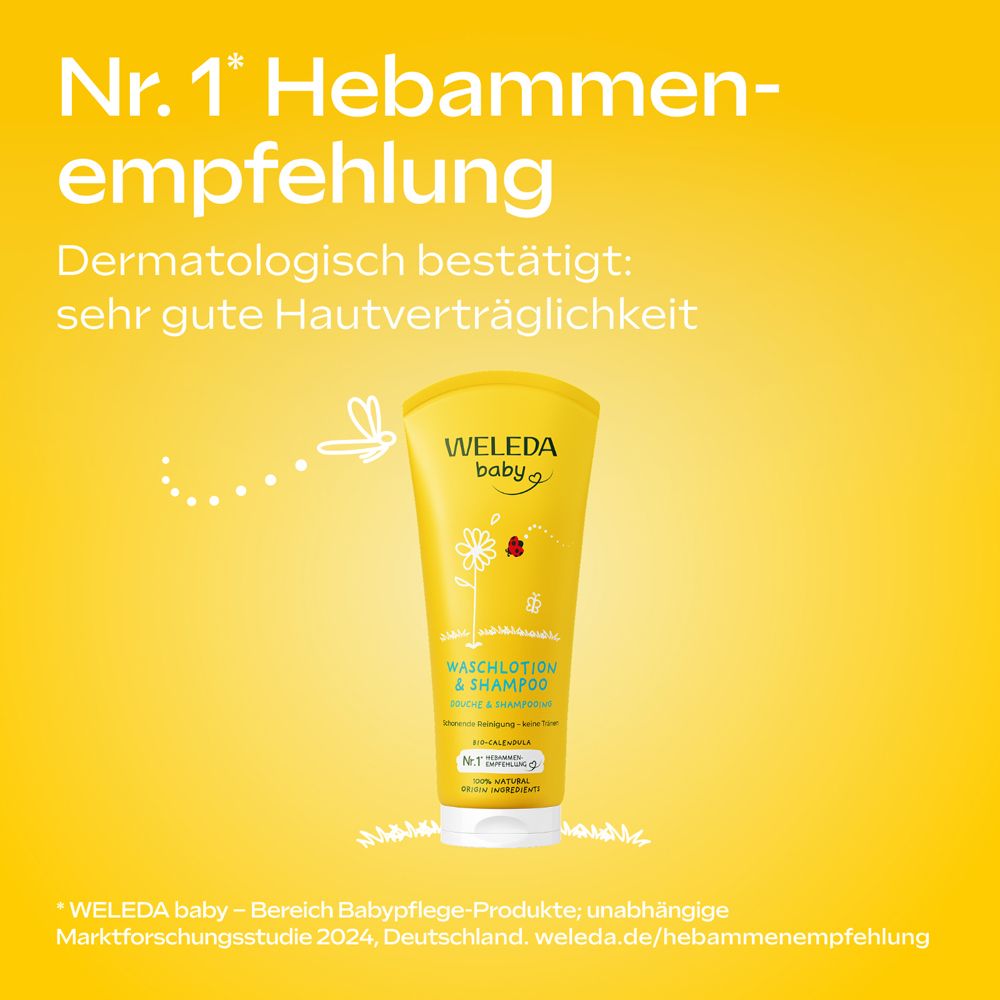 Weleda Calendula Waschlotion + Shampoo 200ml Hebammenempfehlung