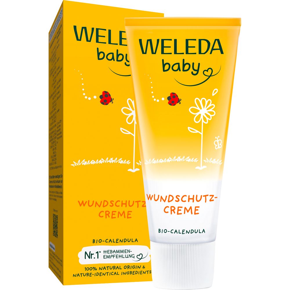 Weleda Calendula Baby Wundschutzcreme 75ml Tube und Verpackung