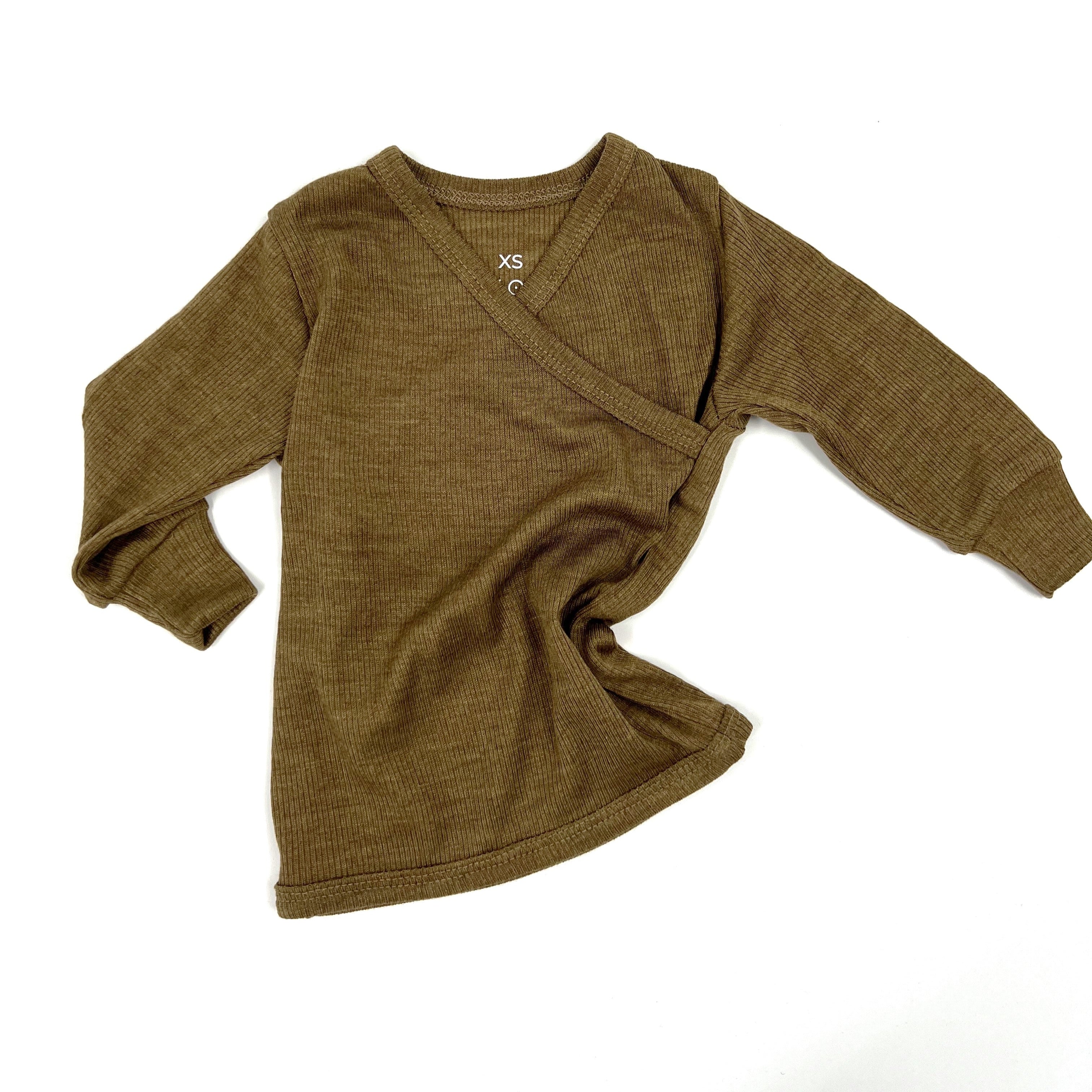 Langarmshirt Kinder gerippt Merinowolle & Seide | GOTS zertifiziert