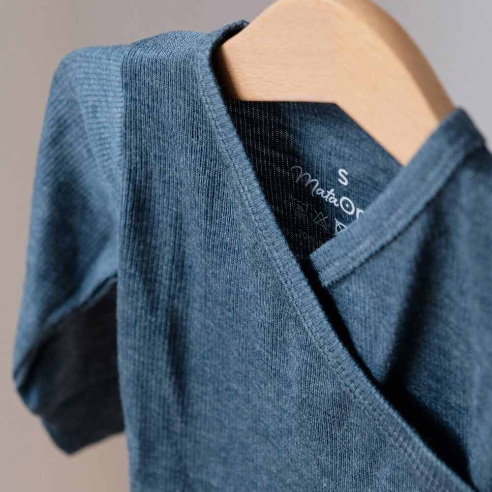 Langarmshirt Kinder gerippt Merinowolle & Seide | GOTS zertifiziert